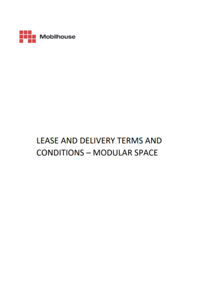 Lease and delivery terms and conditions – Modular space